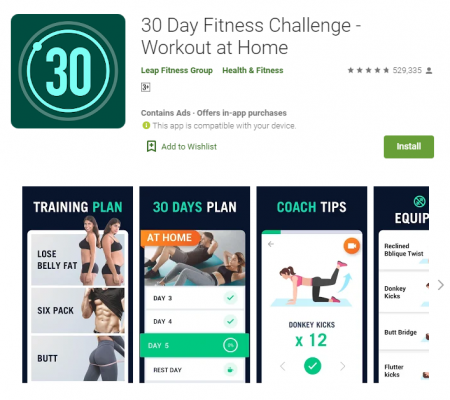 gdilab - 30 Day Fitness Challenge - Workout at Home - Rekomendasi 5 Aplikasi untuk Jaga Kesehatan